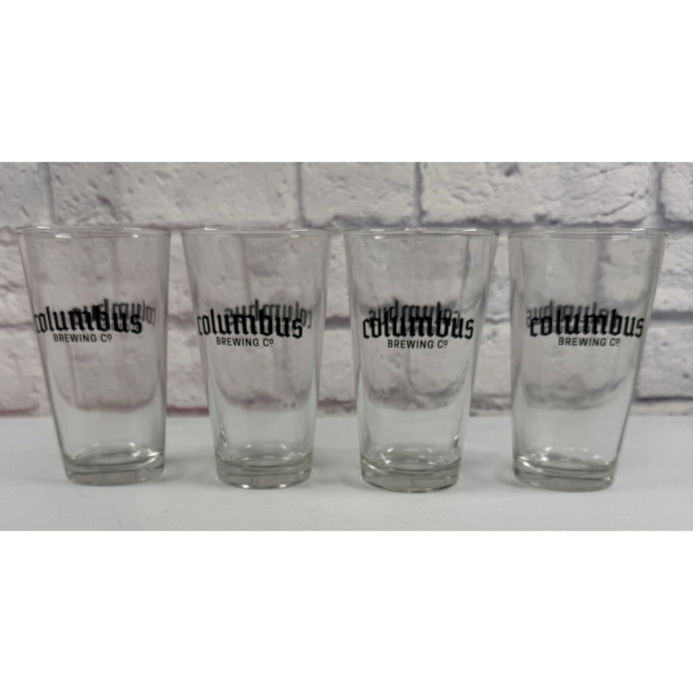 Columbus Brewing Company 16oz Pilsner Glass Set Of 4 Co Ohio Bar Glasses